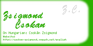 zsigmond csokan business card
