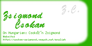 zsigmond csokan business card
